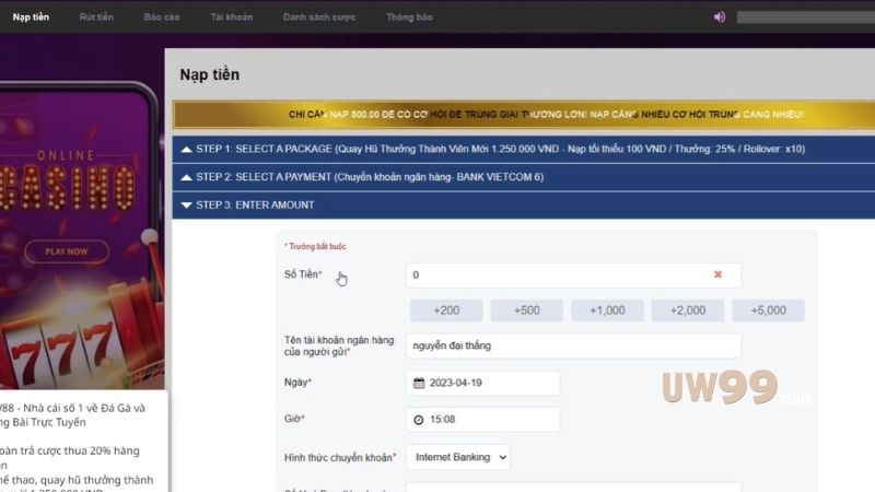 nap tien tai nha cai uw99